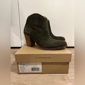 Lucky Brand Eller Heeled Suede Booties